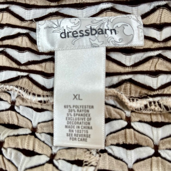 dressbarn Black and White Zigzag A-Line Skirt, XL,  NWT - Picture 5 of 10